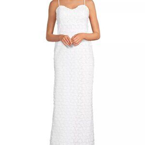 Lilly Pulitzer Gillian Butterfly Maxi White Sleeveless Sweetheart Gown